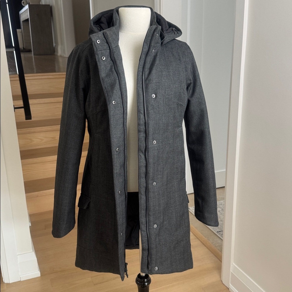 The North Face Temescal DryVent Geay Herringbone Trench Anorak Coat Size M - Picture 6 of 12